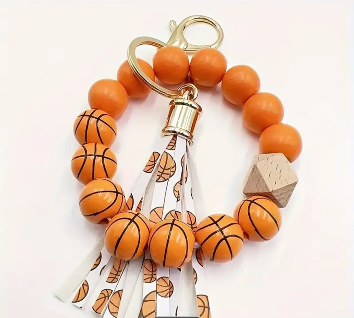 Sport Wristlet Keychain-Softball