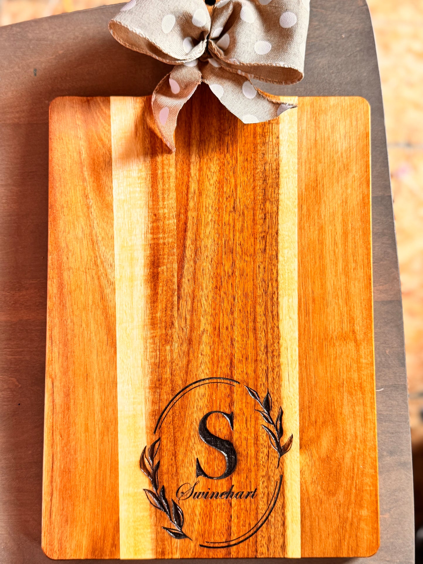 Custom Monogram Cutting Board