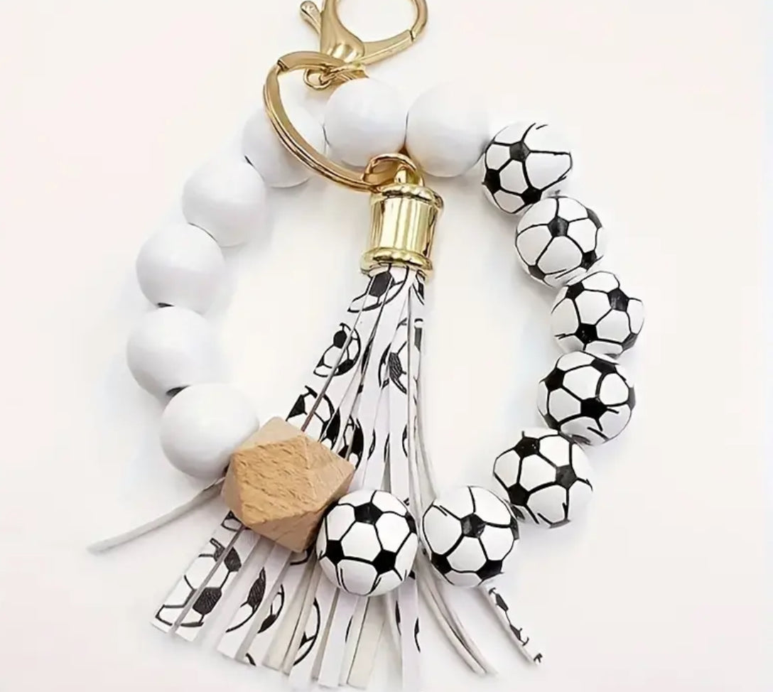 Sport Wristlet Keychain-Football