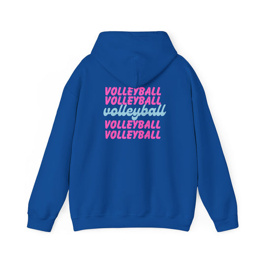 Back Print Volleyball- Hooded Sweatshirt