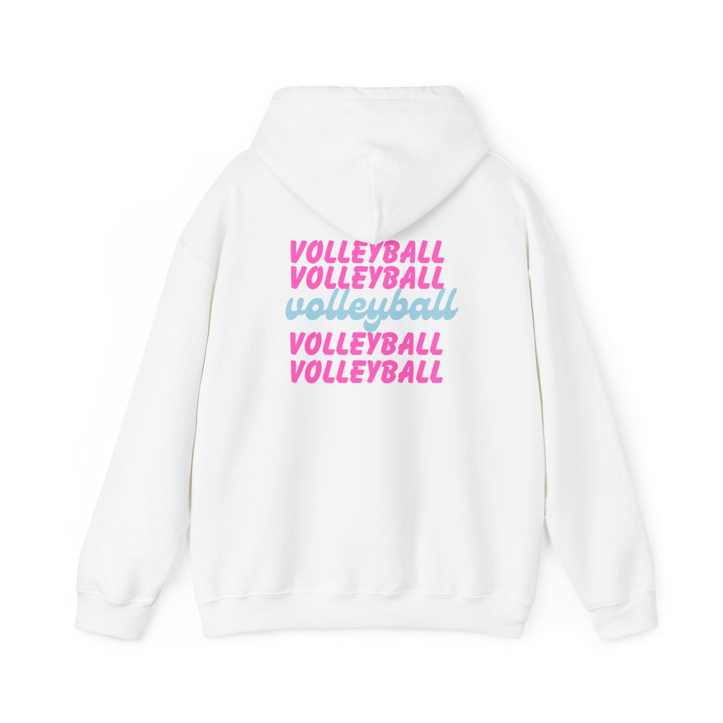 Back Print Volleyball- Hooded Sweatshirt