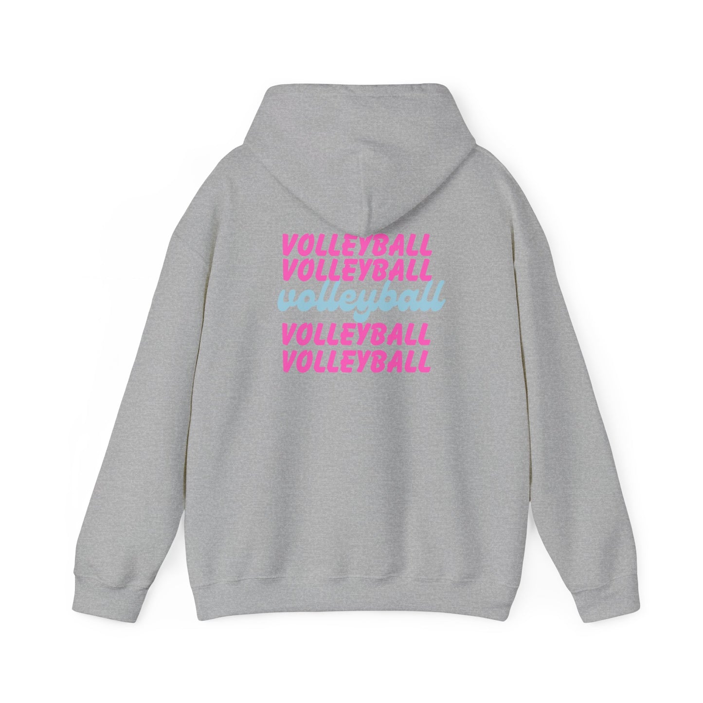 Back Print Volleyball- Hooded Sweatshirt