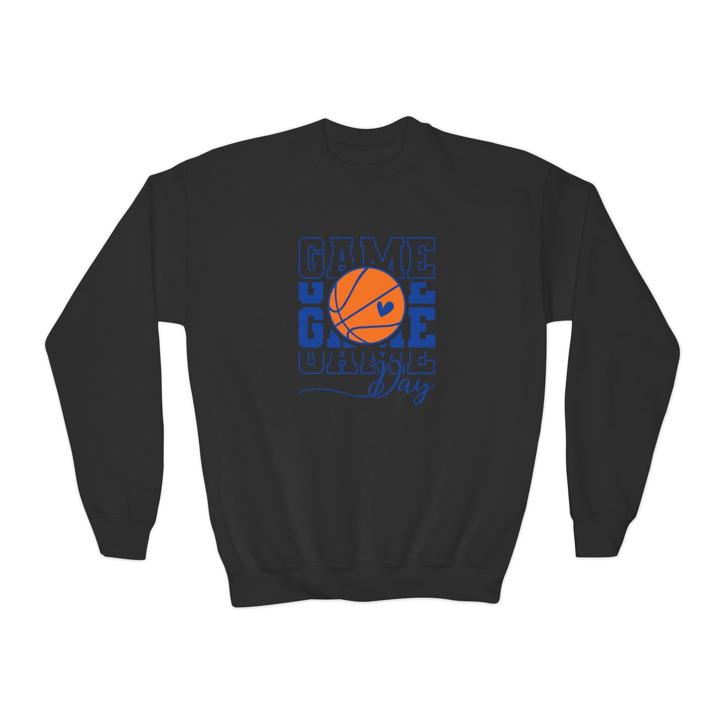 Youth Crewneck Sweatshirt-gameday basketball