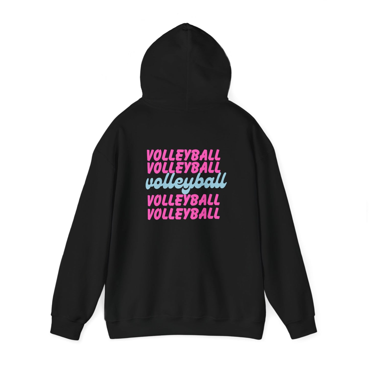 Back Print Volleyball- Hooded Sweatshirt