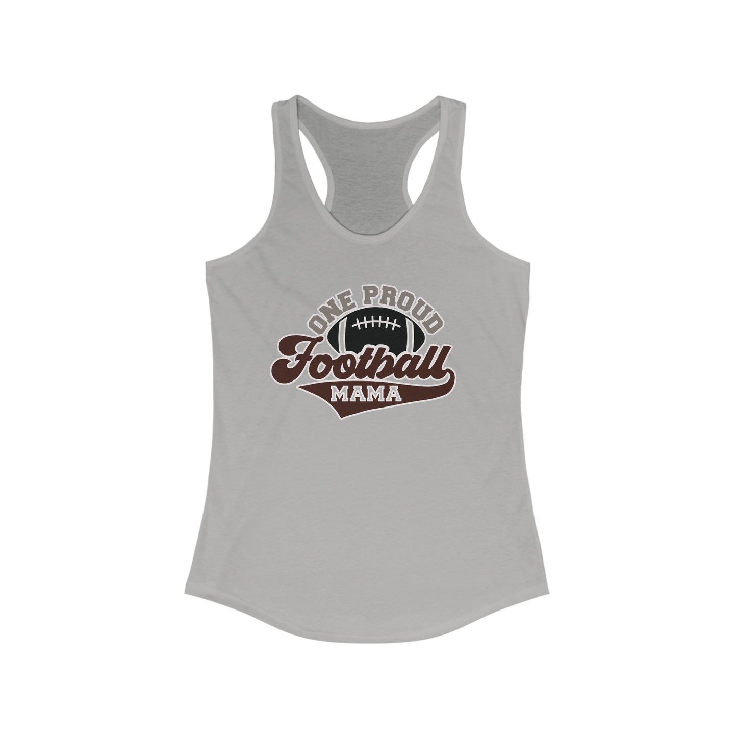 Proud Football Mama Racerback Tank