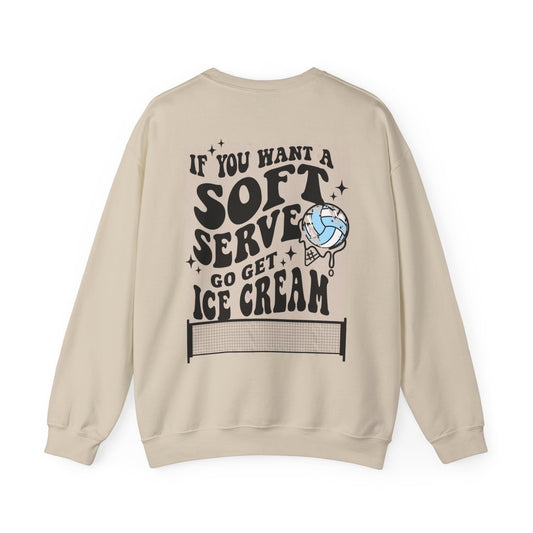 Soft Serve-Crewneck Sweatshirt Volleyball