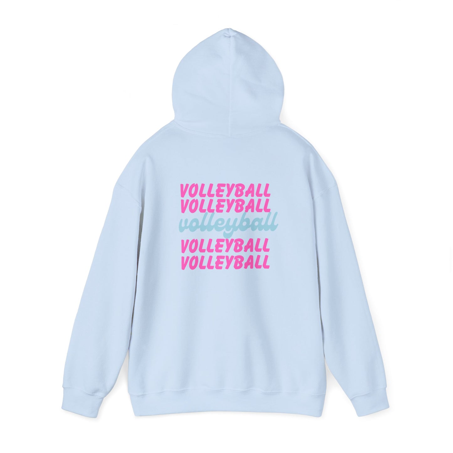 Back Print Volleyball- Hooded Sweatshirt