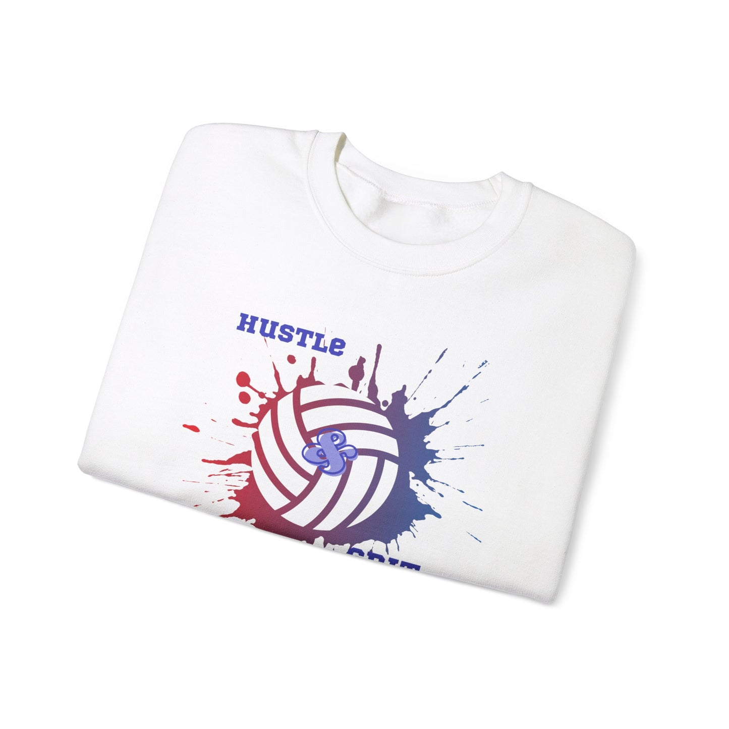 Hustle & Grit-Crewneck Sweatshirt Volleyball