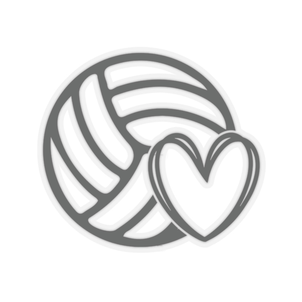 Volleyball Love Kiss-Cut Stickers