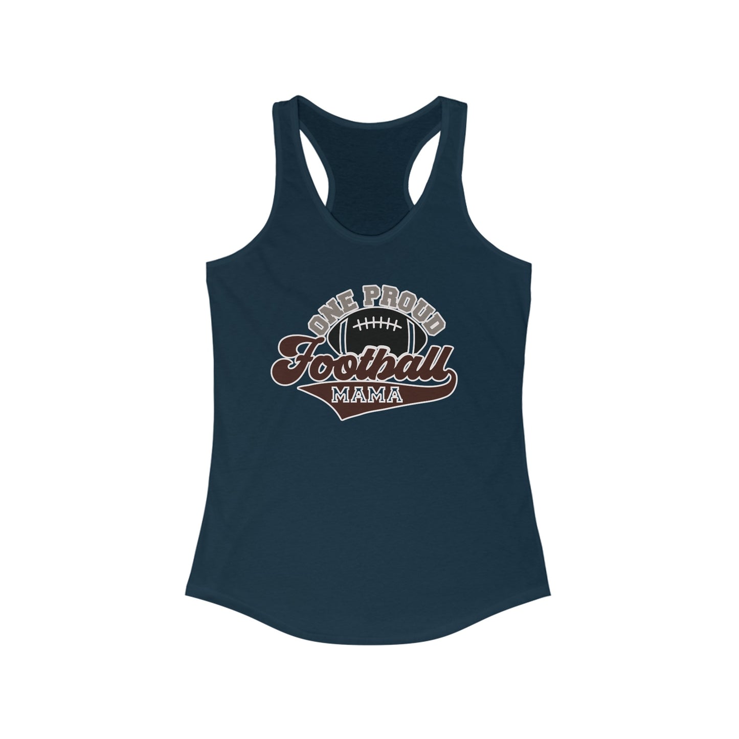 Proud Football Mama Racerback Tank