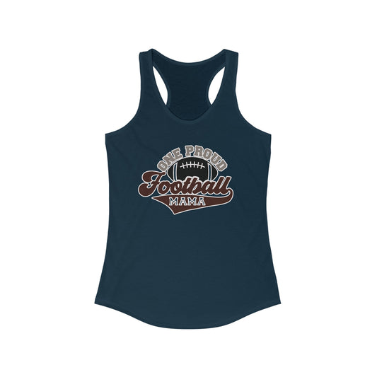 Proud Football Mama Racerback Tank