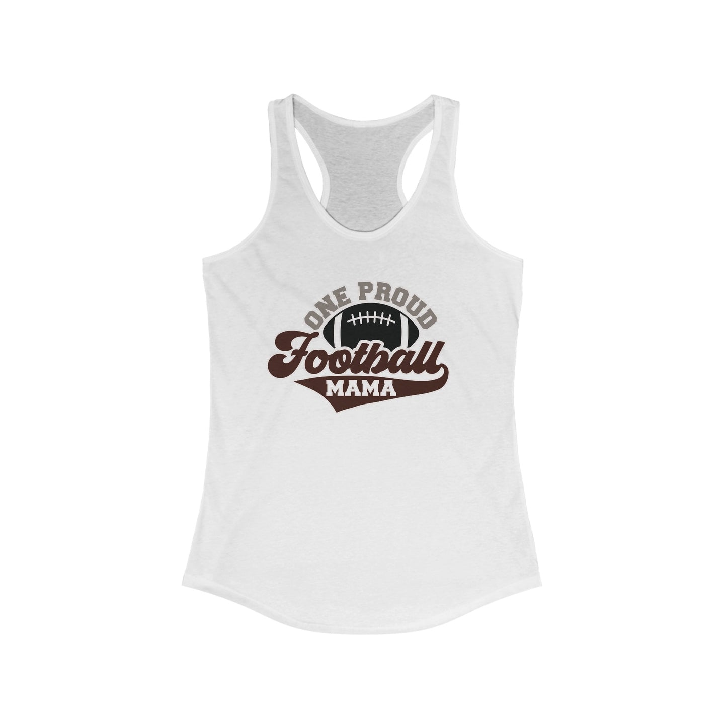 Proud Football Mama Racerback Tank