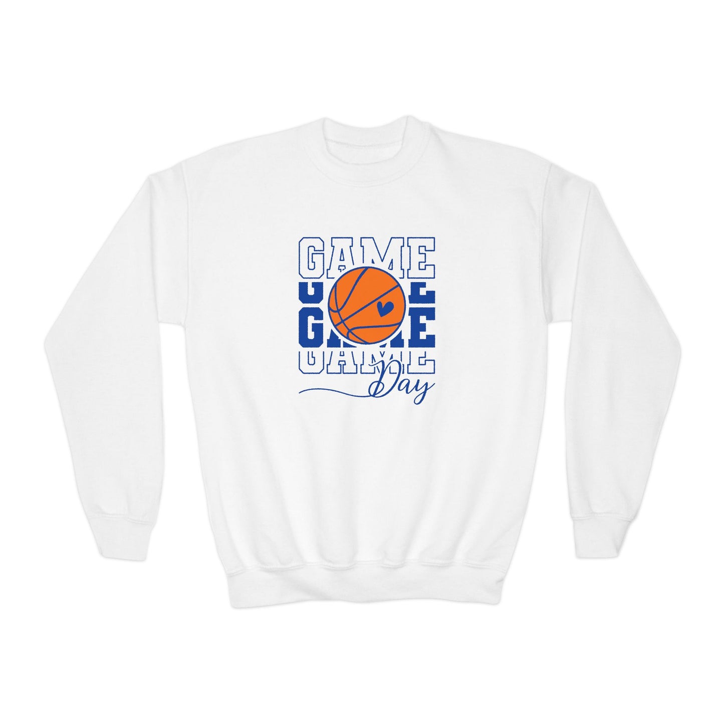 Youth Crewneck Sweatshirt-gameday basketball