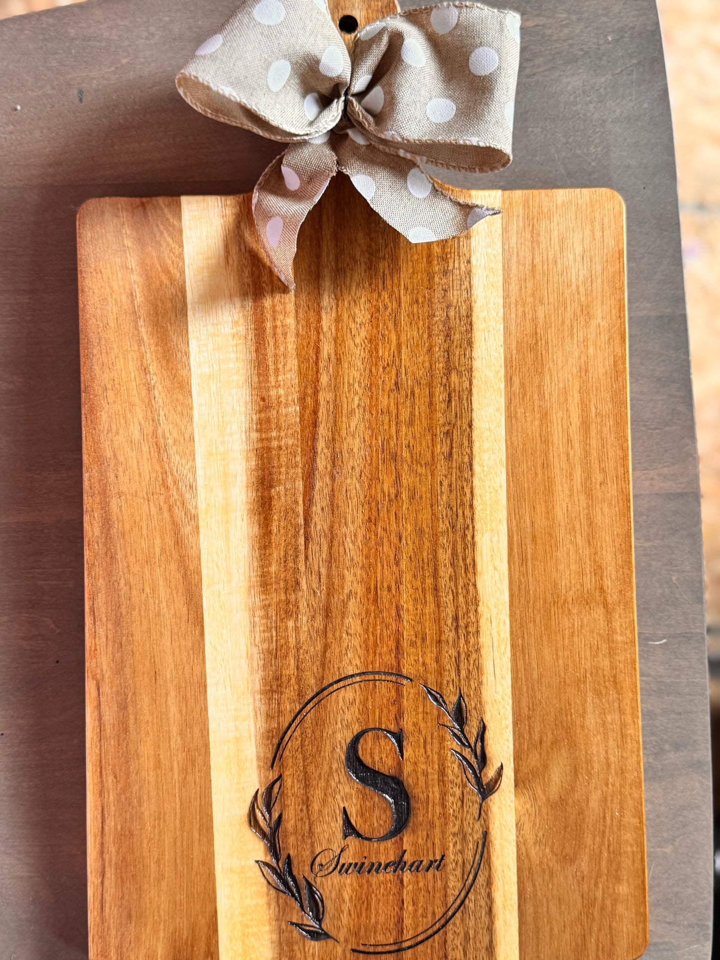 Custom Monogram Cutting Board