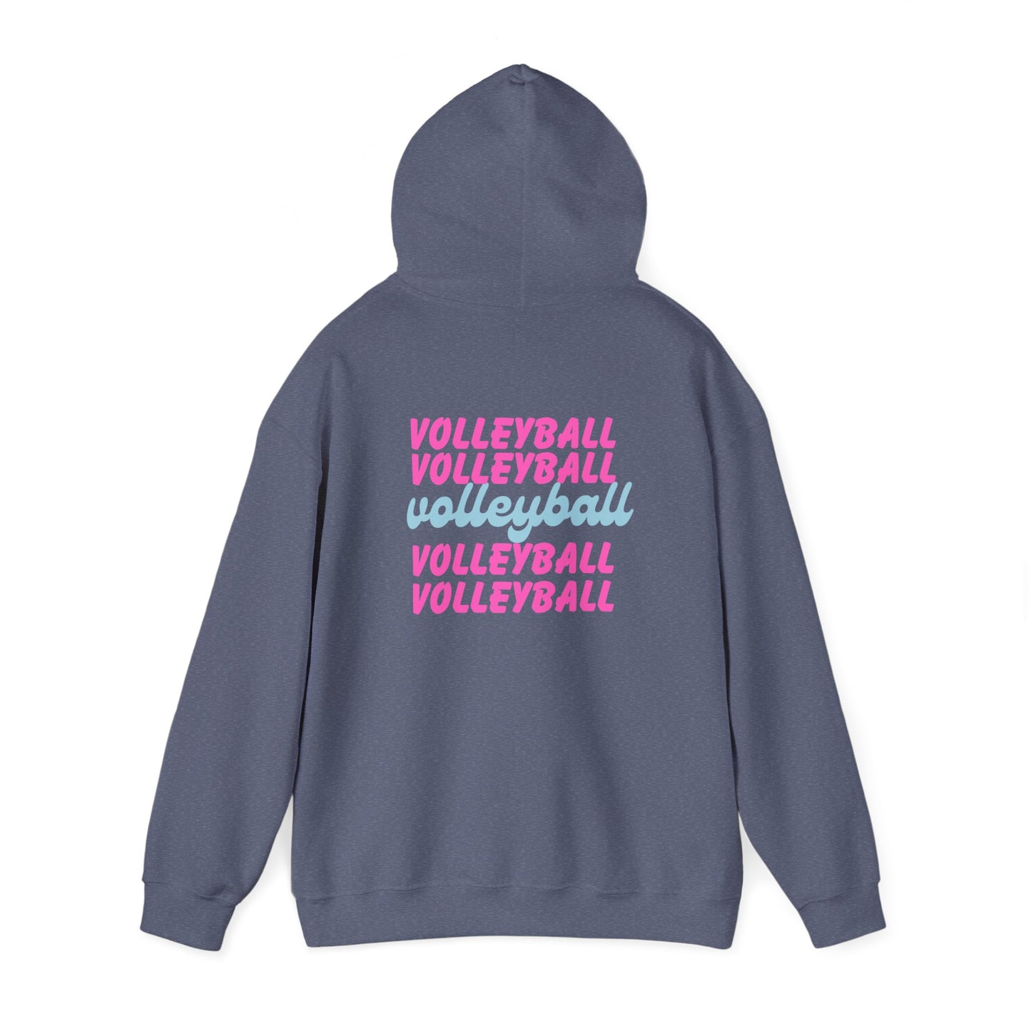 Back Print Volleyball- Hooded Sweatshirt