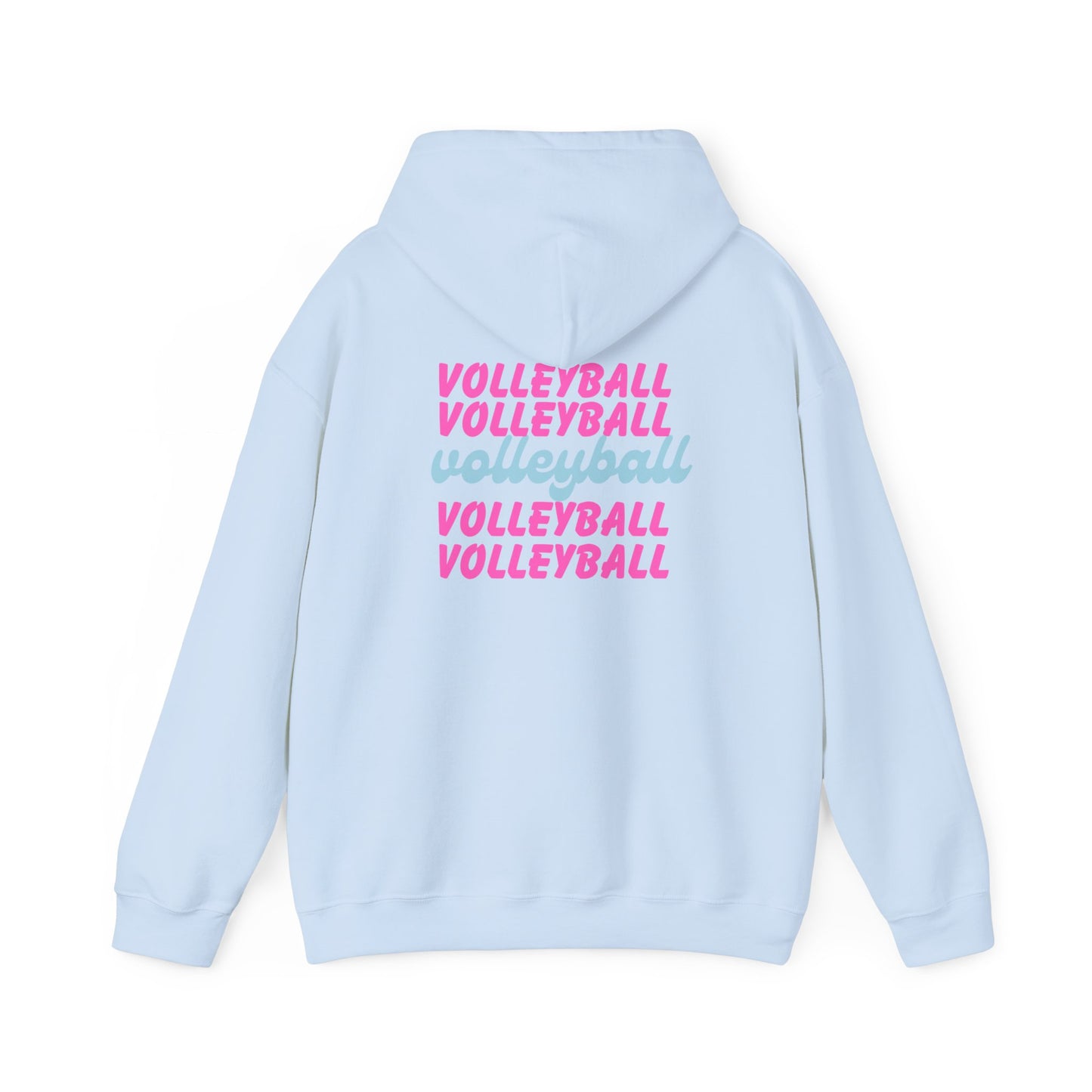 Back Print Volleyball- Hooded Sweatshirt