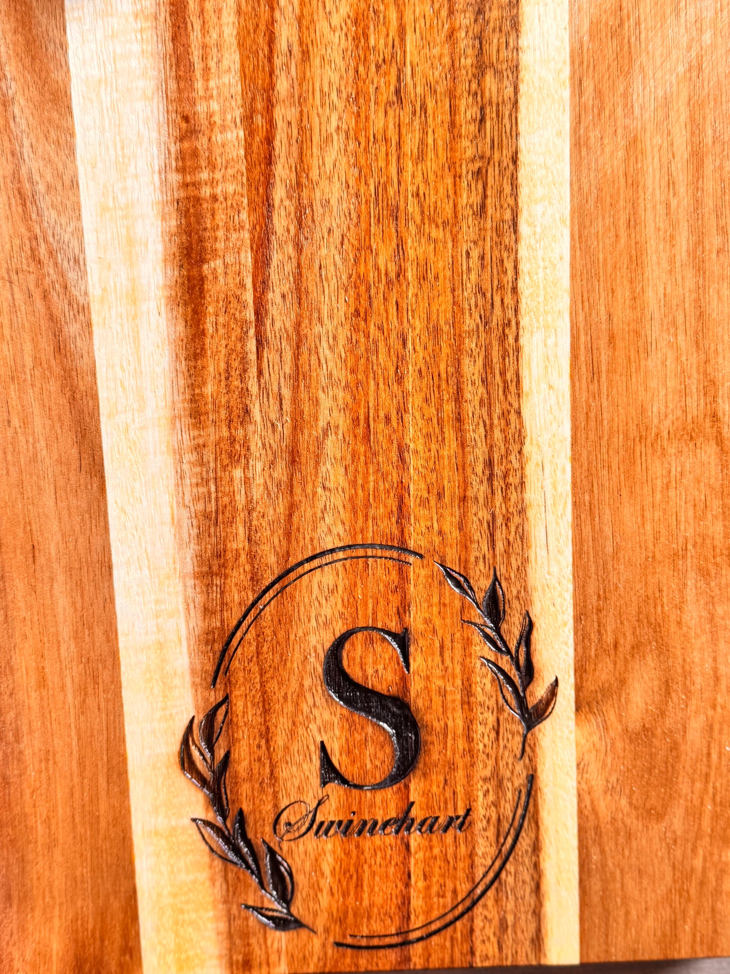 Custom Monogram Cutting Board