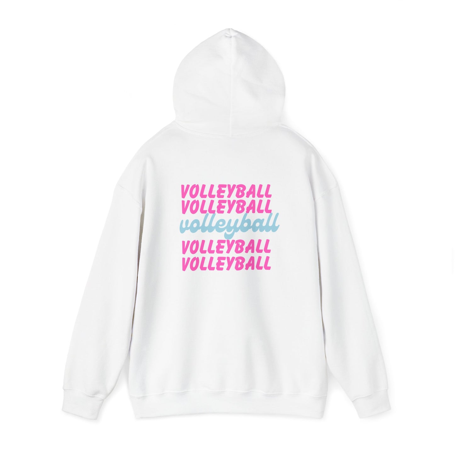 Back Print Volleyball- Hooded Sweatshirt