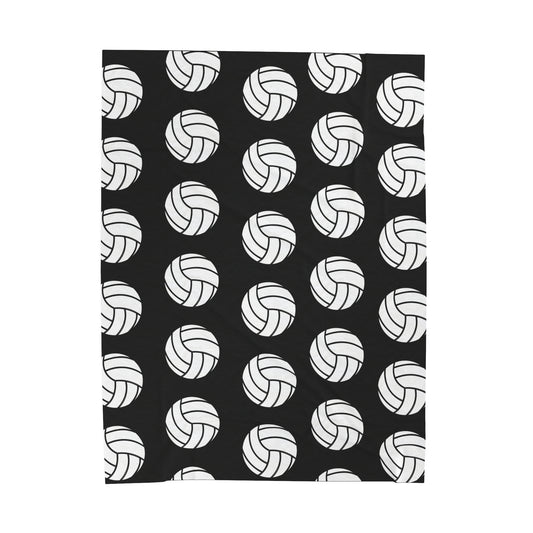 Velveteen Plush Blanket Black-various sizes