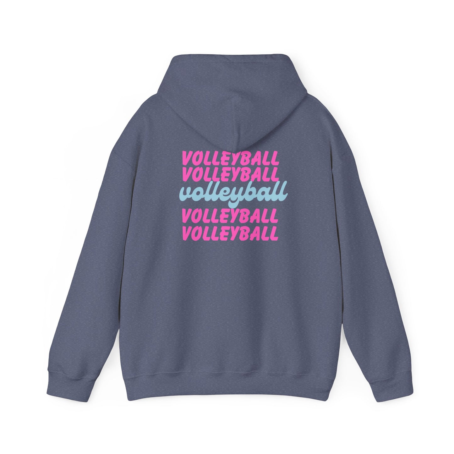 Back Print Volleyball- Hooded Sweatshirt