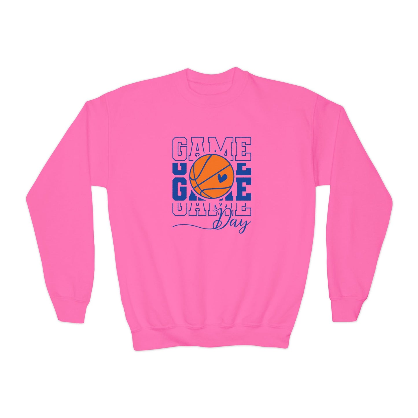 Youth Crewneck Sweatshirt-gameday basketball