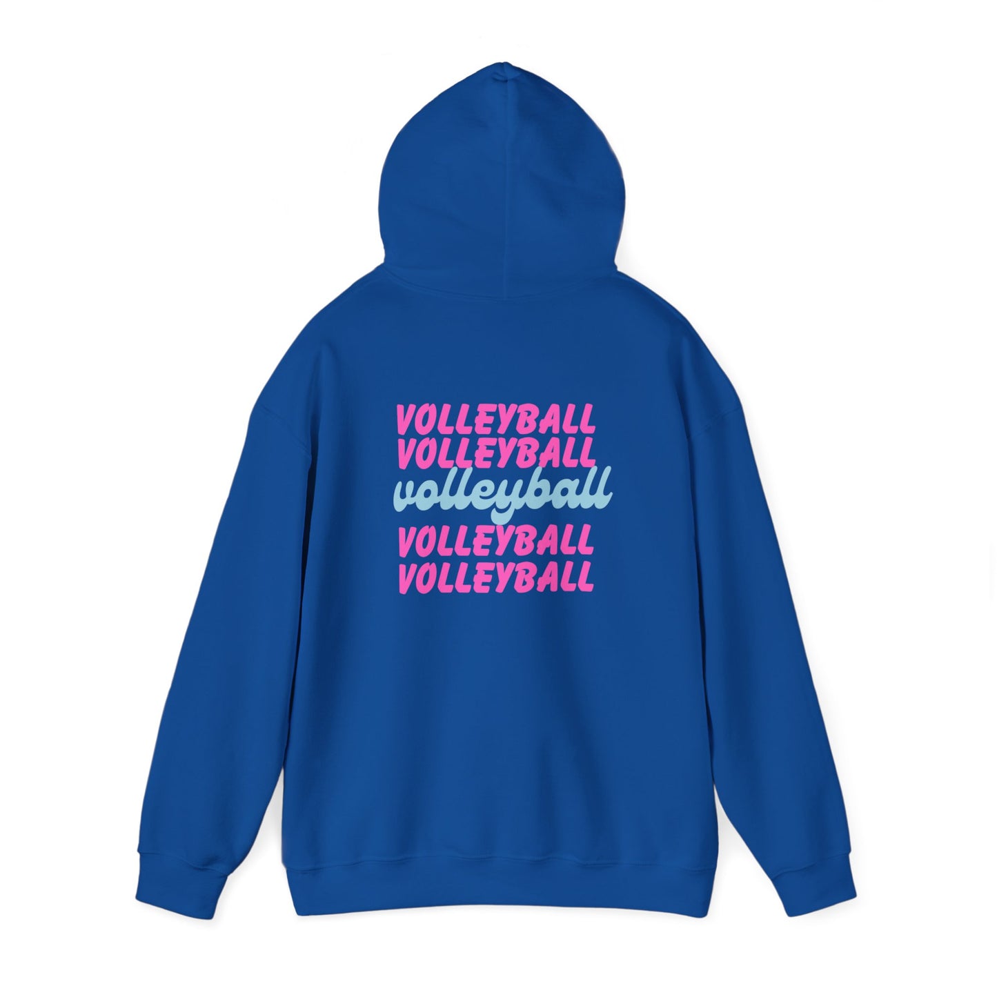 Back Print Volleyball- Hooded Sweatshirt