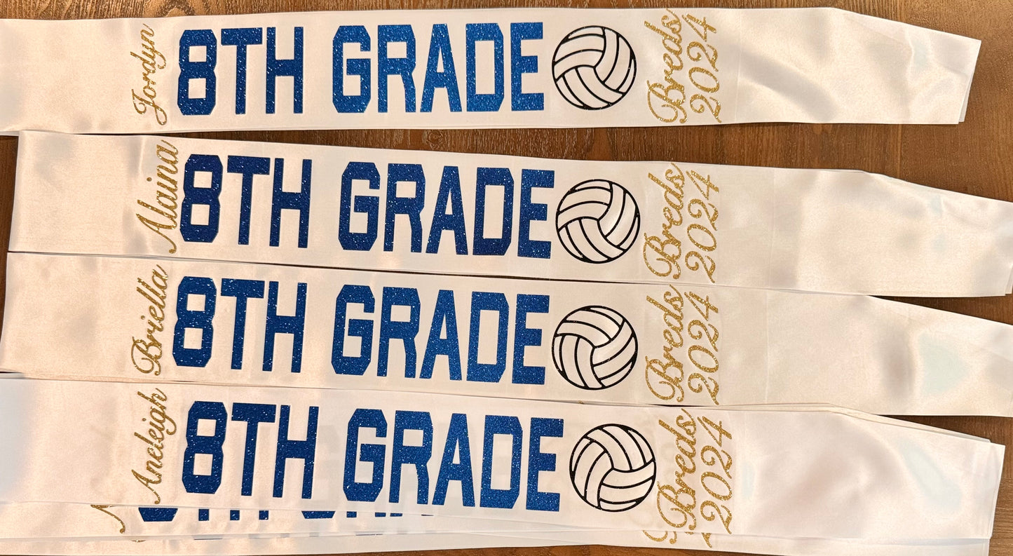 8th Grade or Senior Sash's