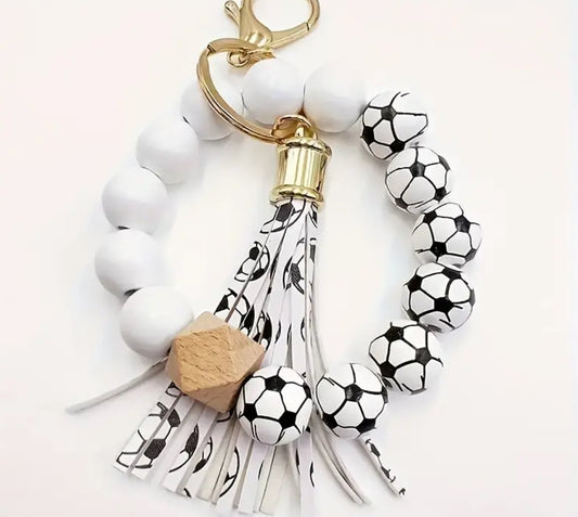 Sport Wristlet Keychain-Soccer