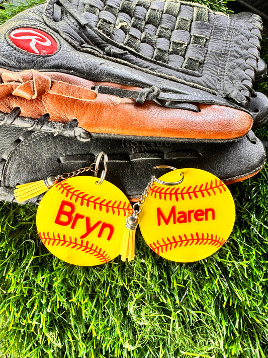 Customized Bag Tags-Softball