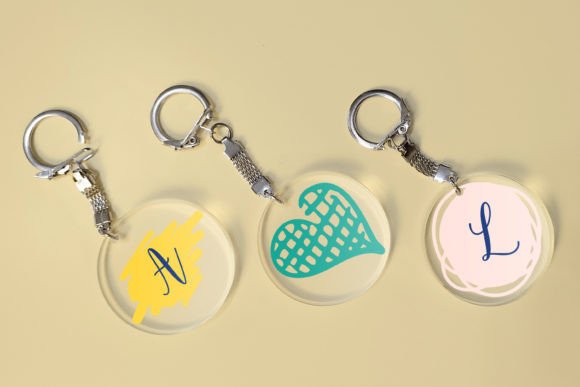 Personalized Initial Only Keychain/Bag Tag